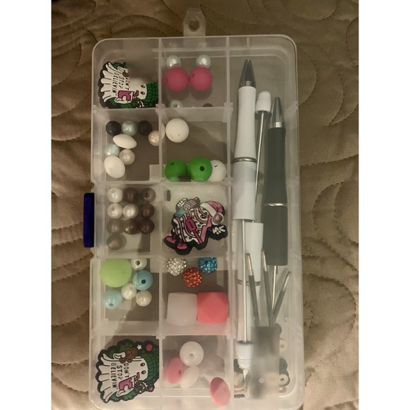 Christmas Ghost/Tree Theme Beadable Pen DIY Kit With 3 Pens 3‎ Focals 3 Refills - Picture 2 of 3